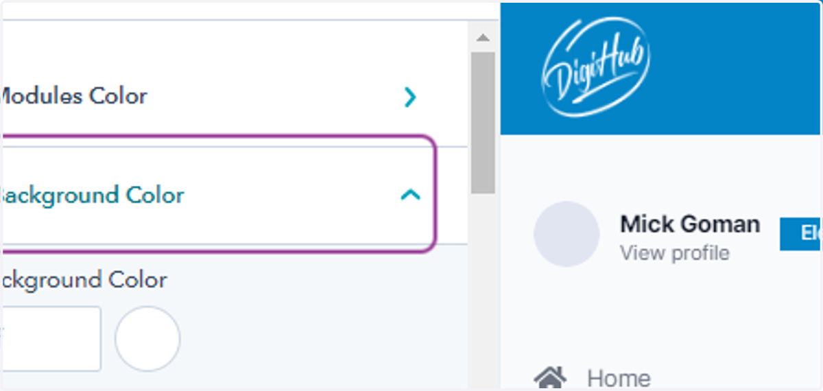 Click on Global Background Color