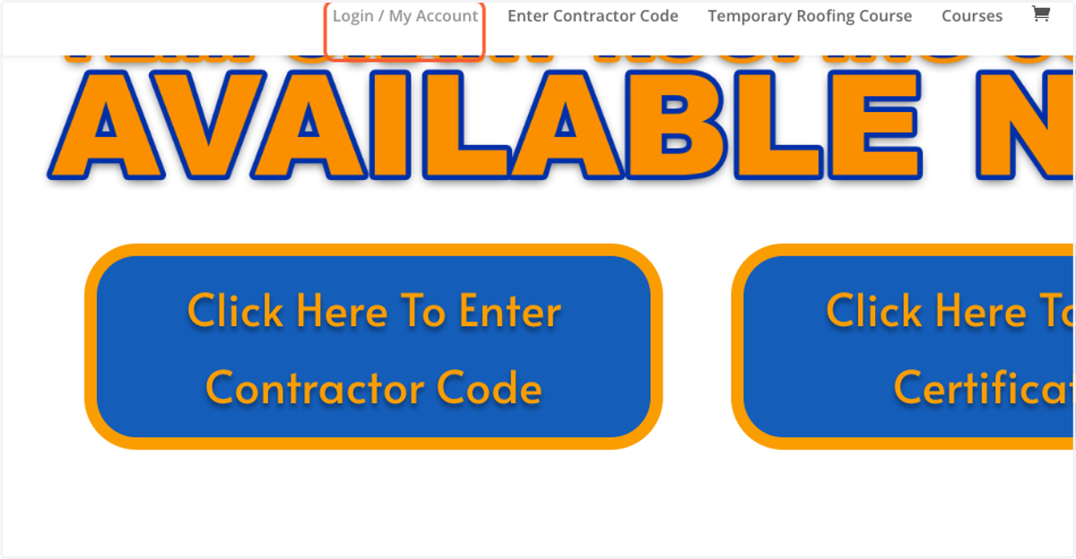 Click on Login / My Account