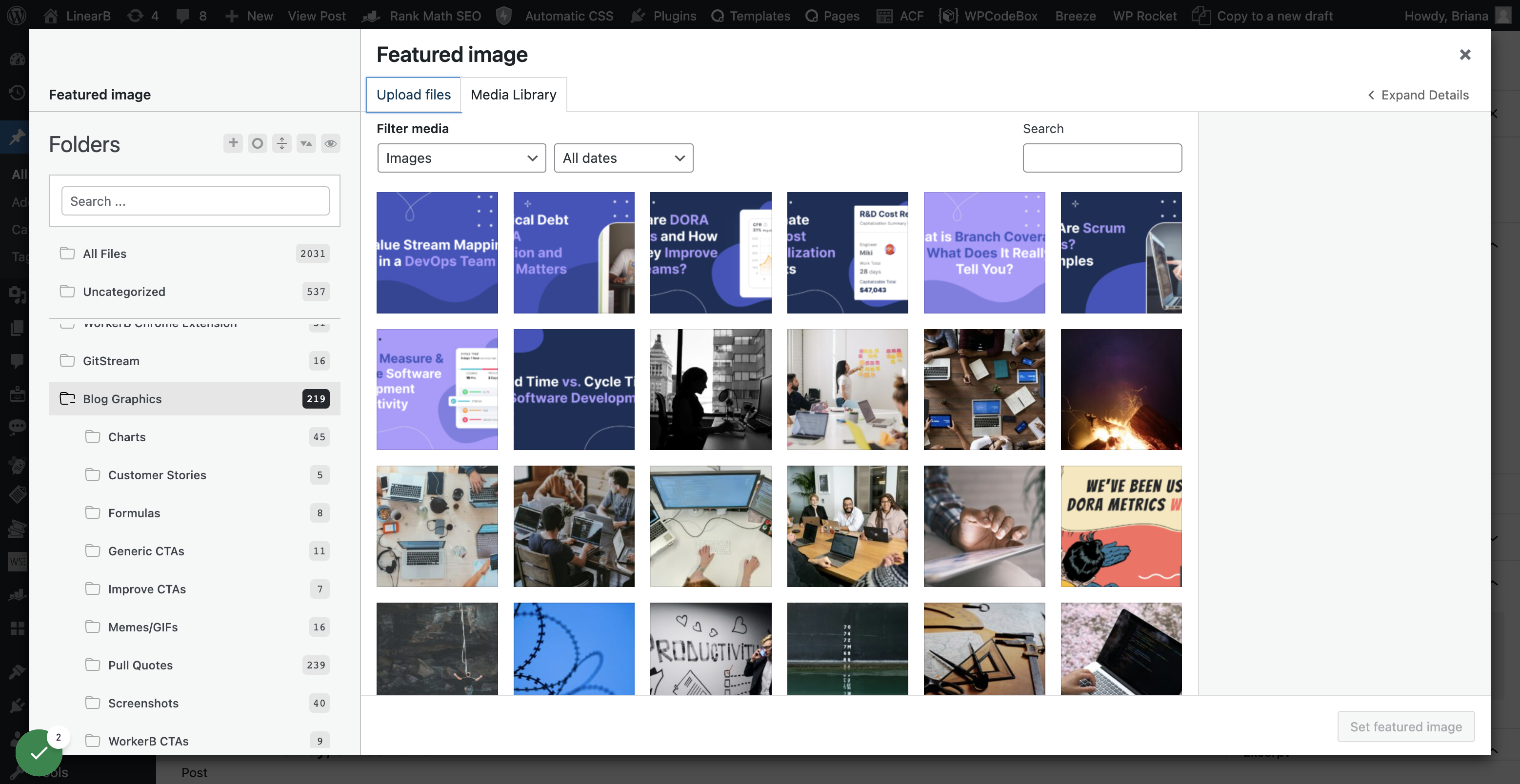 Click on Upload files