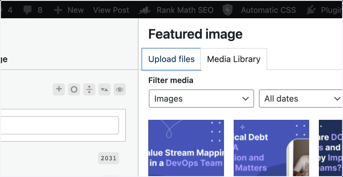 Click on Upload files
