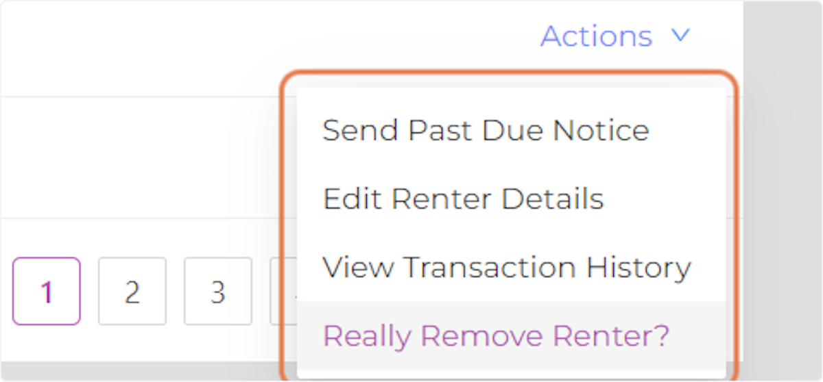 Click on 'Really Remove Renter?' to confirm.