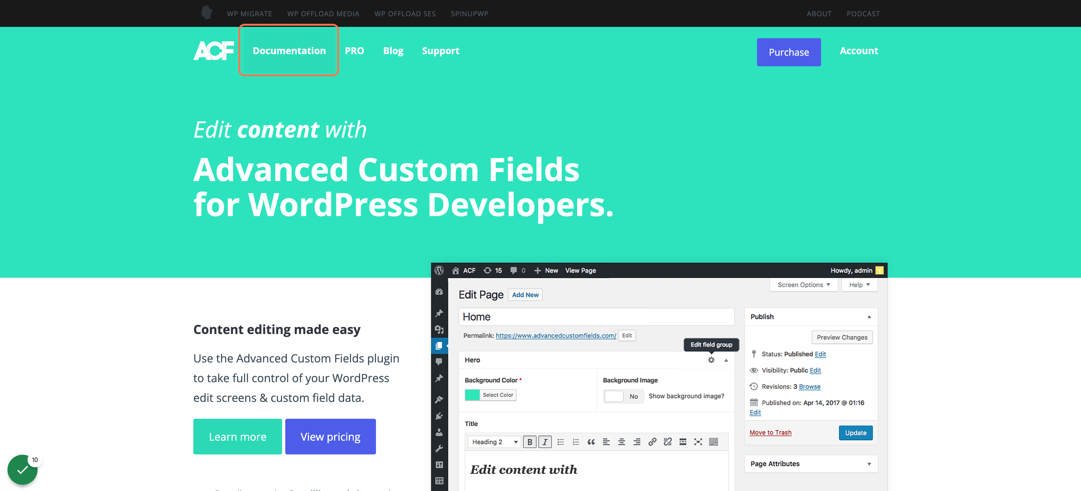 Click on Documentation