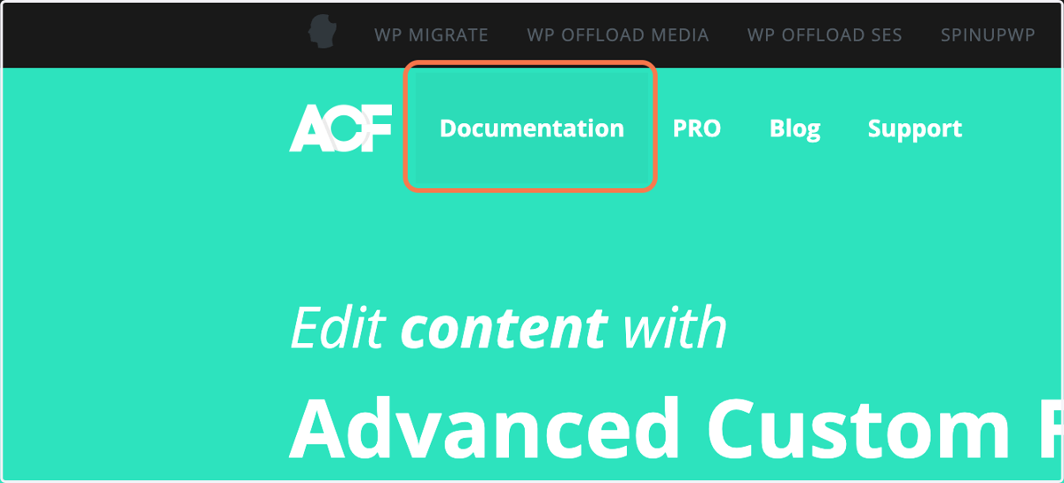 Click on Documentation