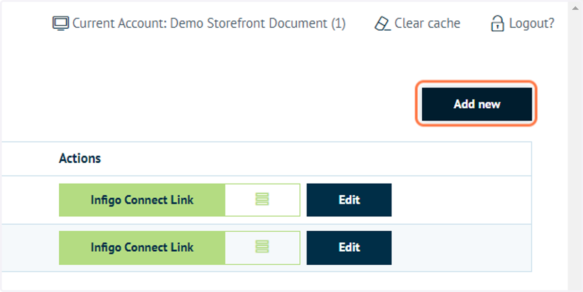 Click on Add new to define a new delivery method