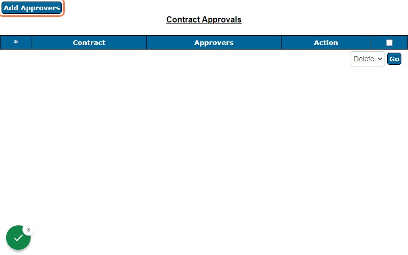Click on Add Approvers button in pop out form