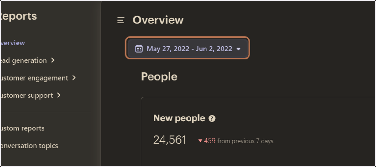 Click on the date bounds - set them to the relevant dates you're looking at