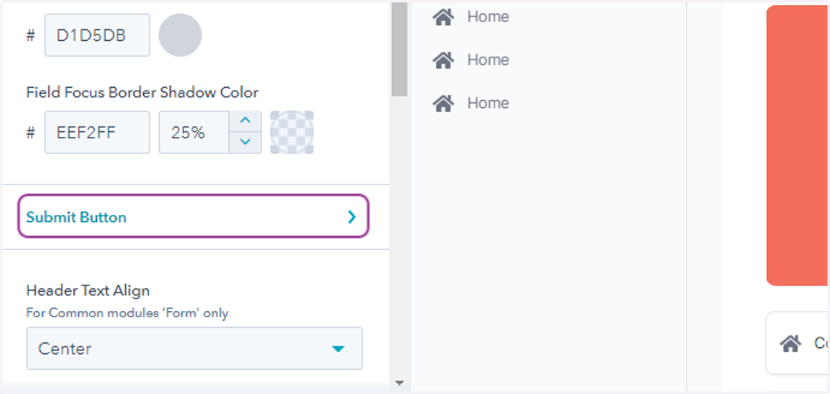 Edit Submit Button