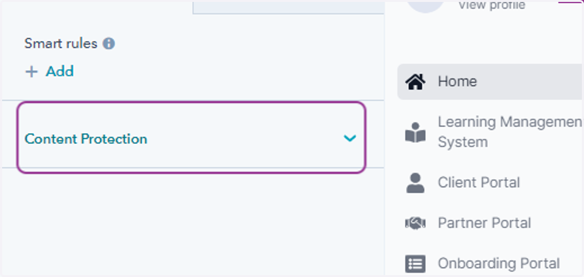 Click on Content Protection
