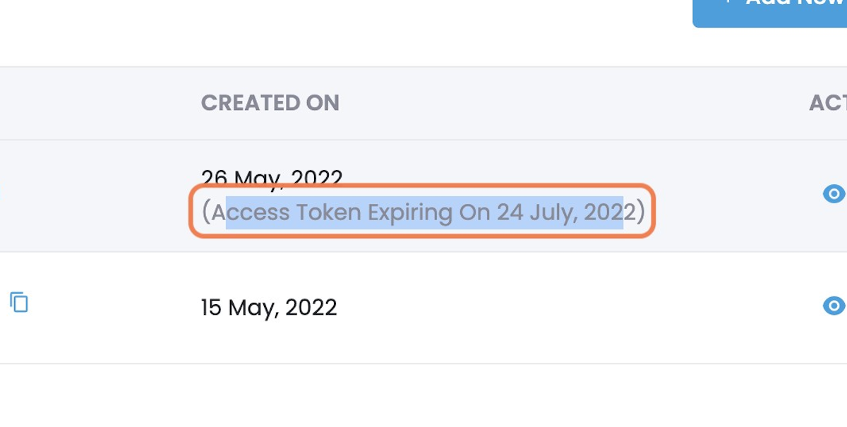 You can see your token expiry here