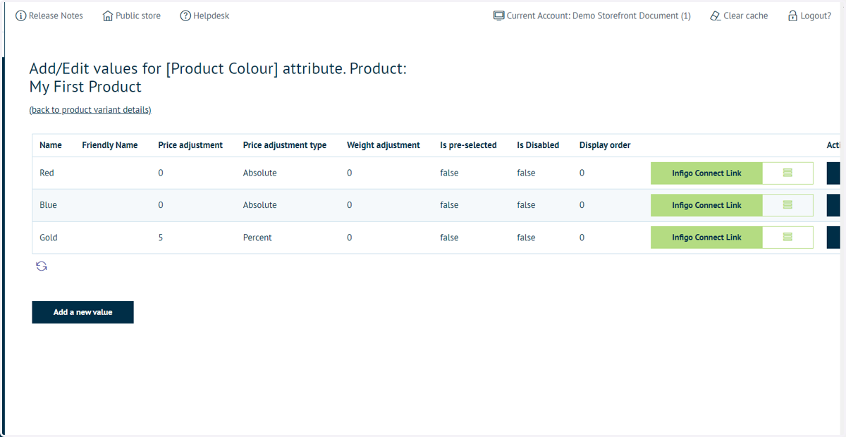 Your attribute options are now available