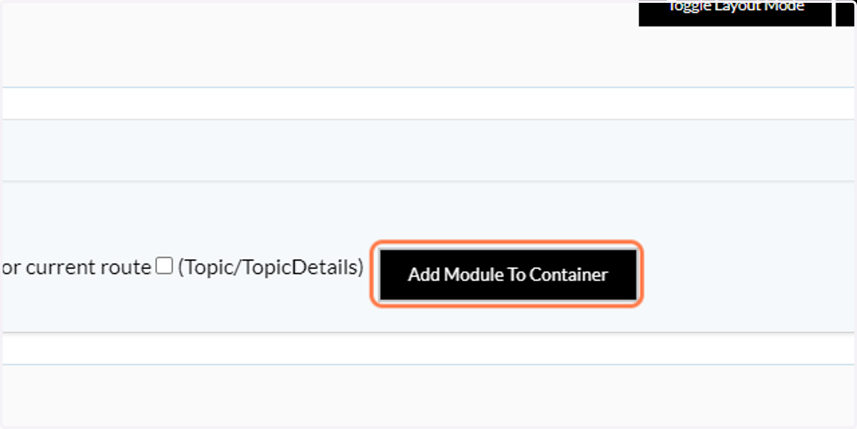 Click on Add Module To Container