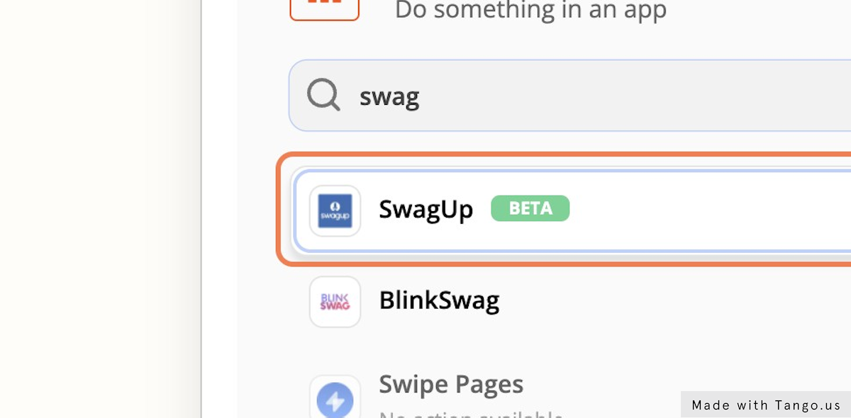 Click on SwagUp