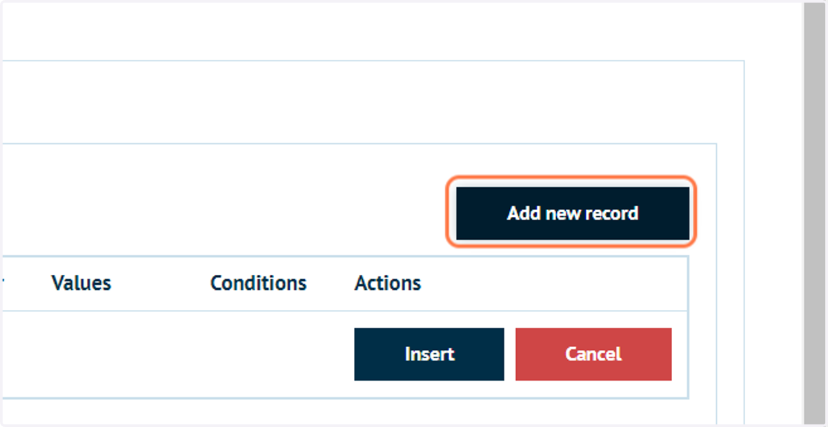 Click on Add new record