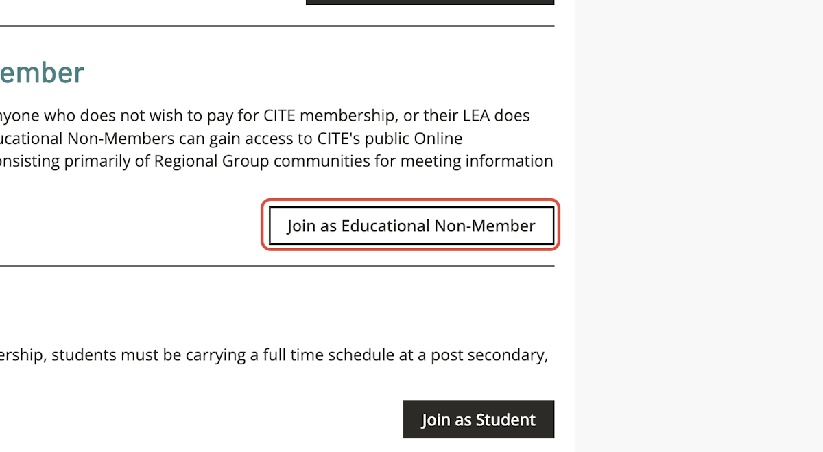 Click on Join as Educational Non-Member