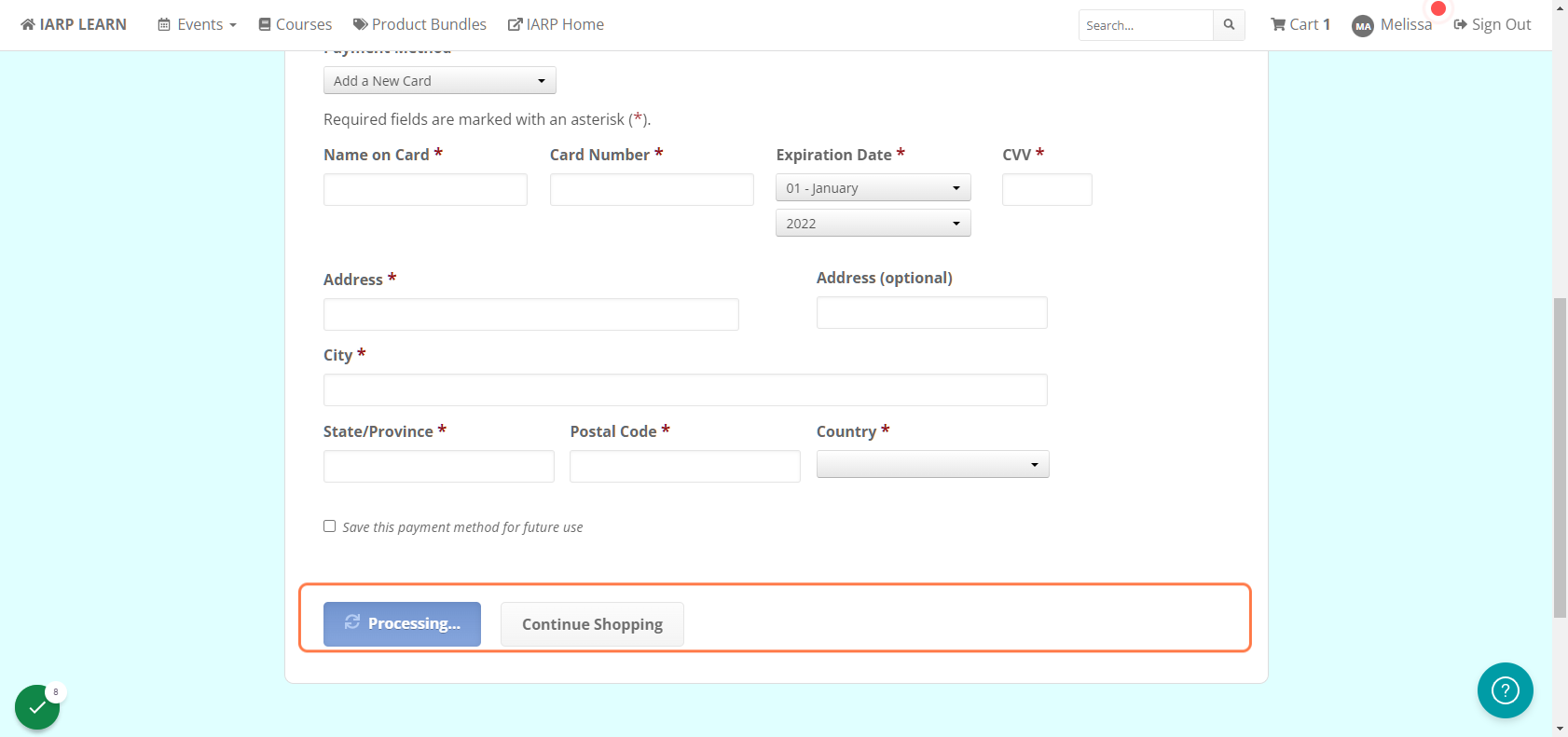 Click on Purchase and enter payment information