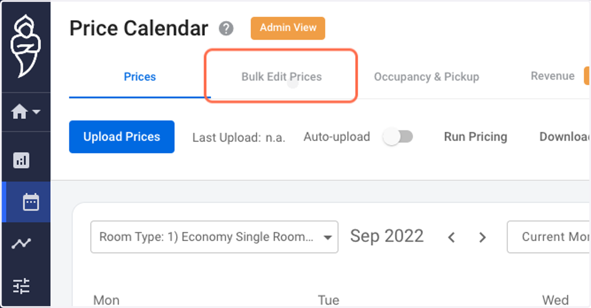 Click on Bulk Edit Prices.