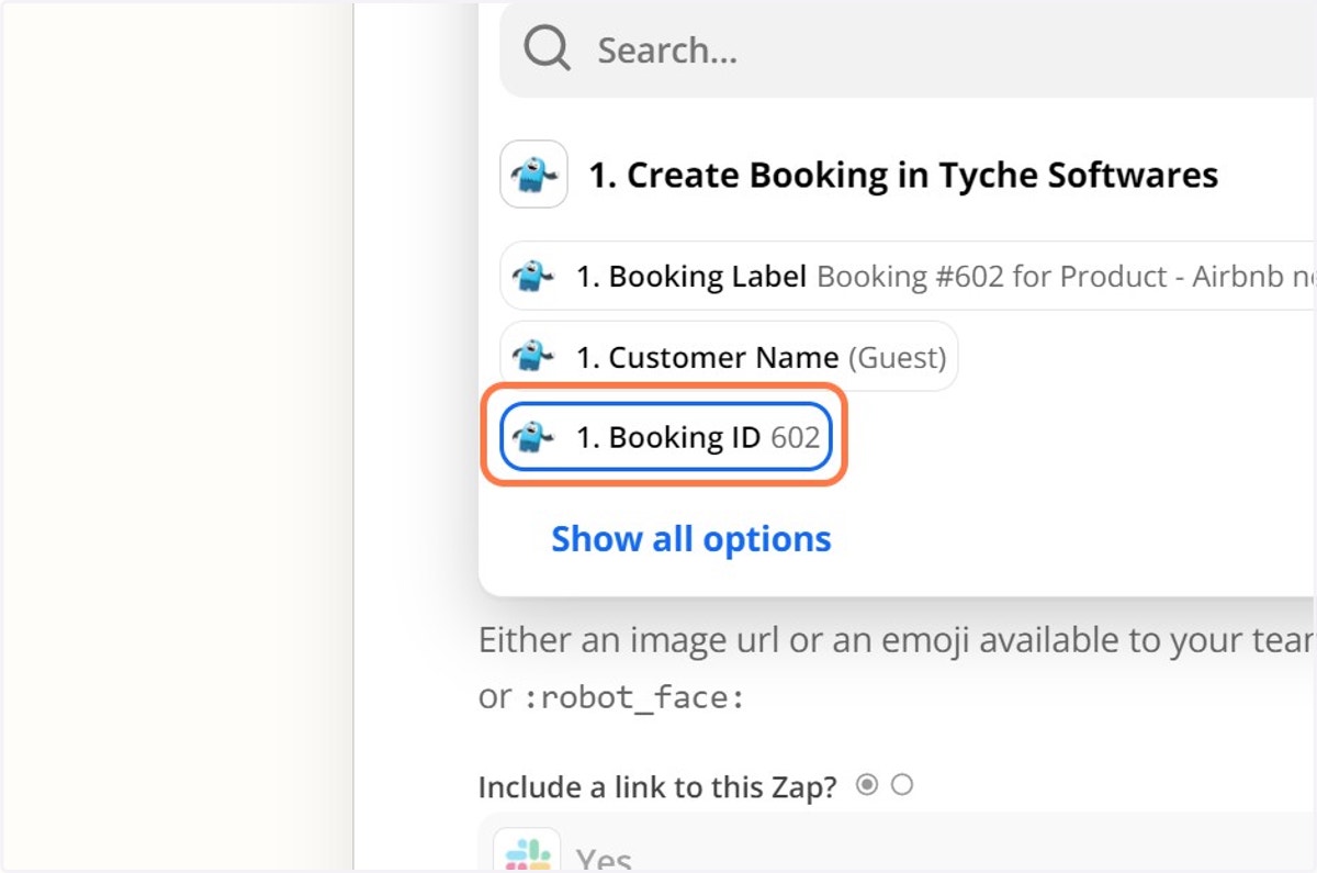 Click on 1. Booking ID…