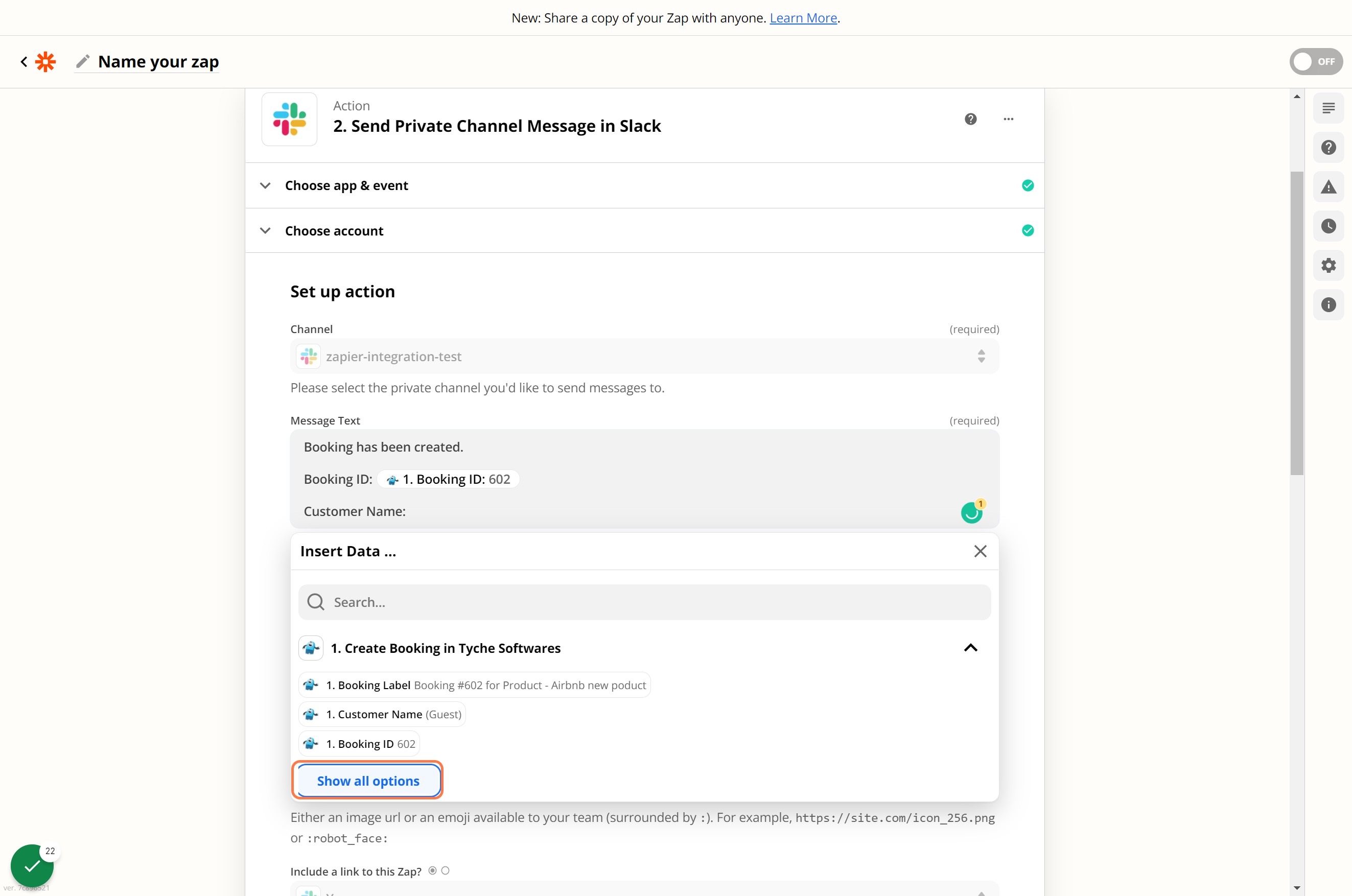 Click on Show all options