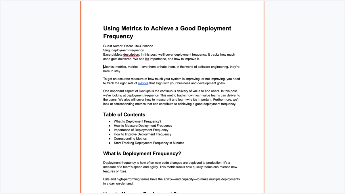 Copy the H1 Heading & Paste into WordPress