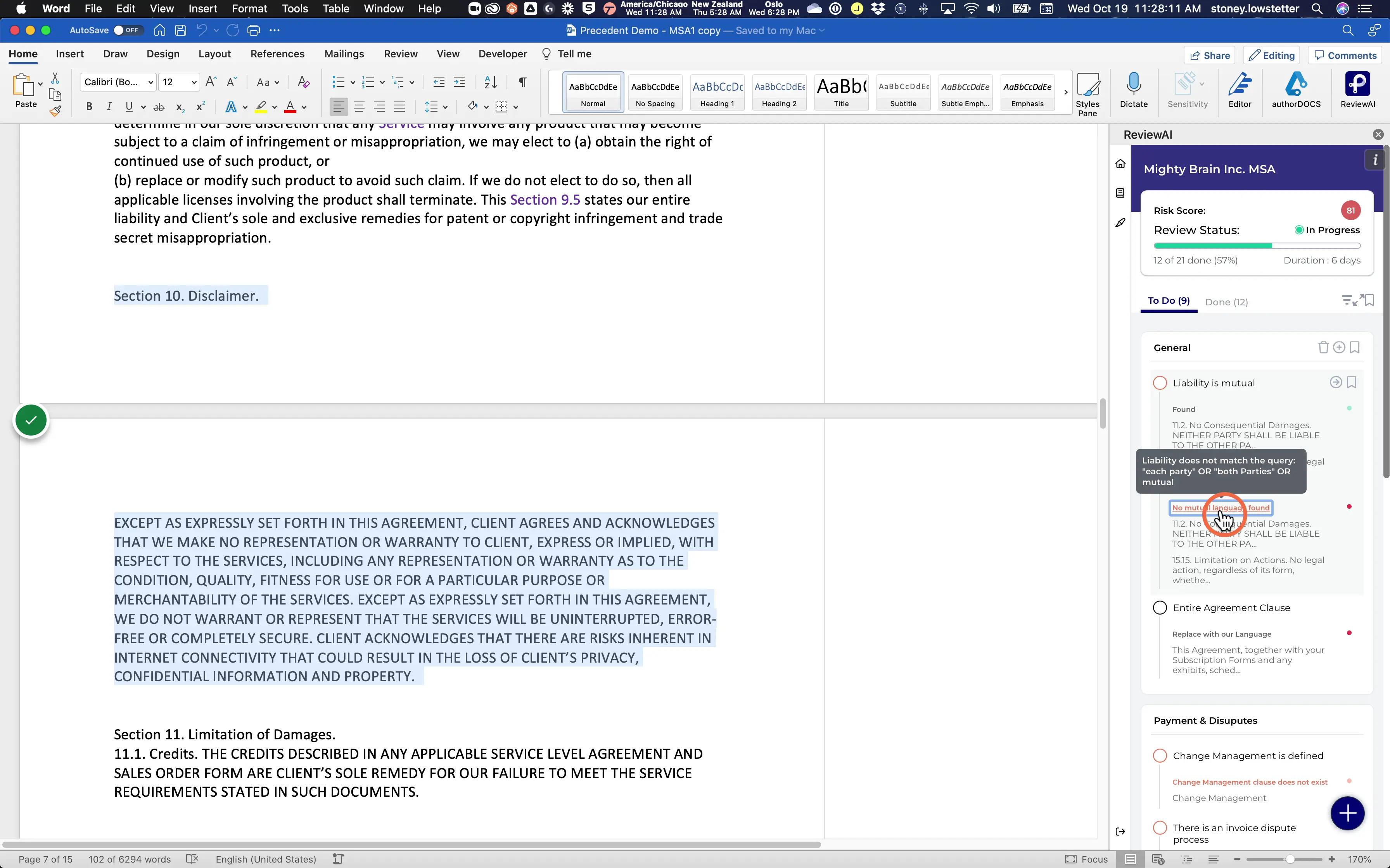 Parts of an Issue - In-app Comment