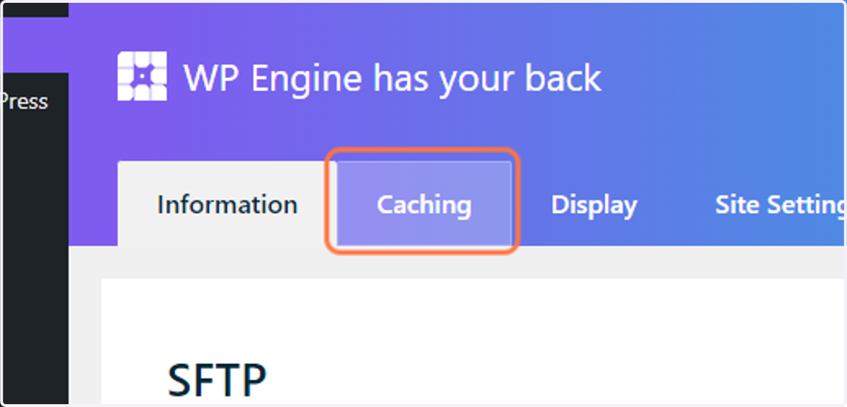 Click on Caching