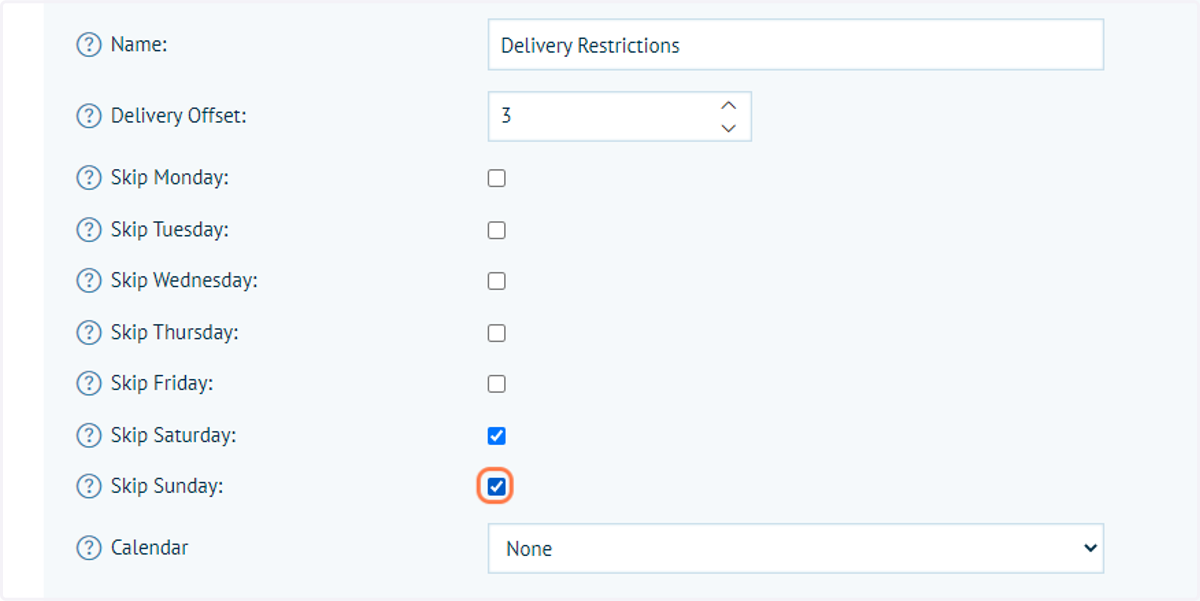 Explore available restrictions