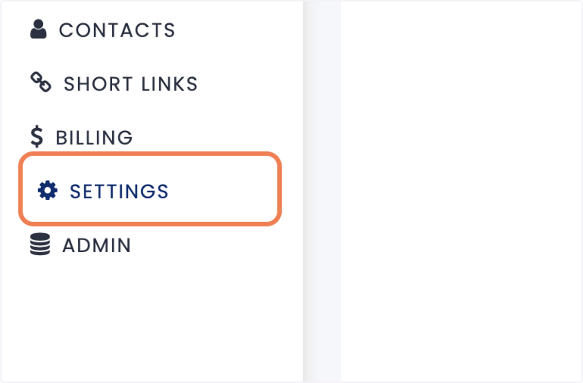 Click on SETTINGS