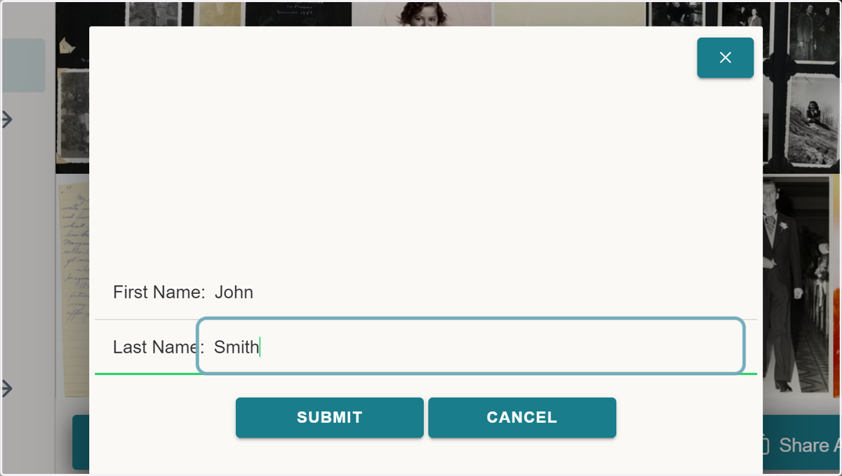 Enter the NEW Last Name in the Last Name field