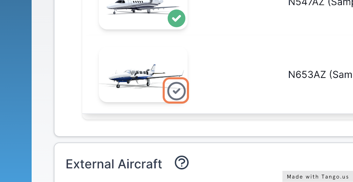 Select both the sample aircraft by clicking the images.