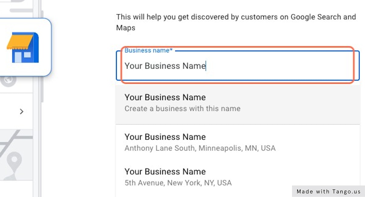 Click on Your Business Name