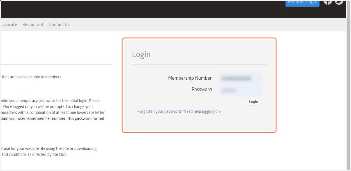The password is now updated and the member can login with their new credentials