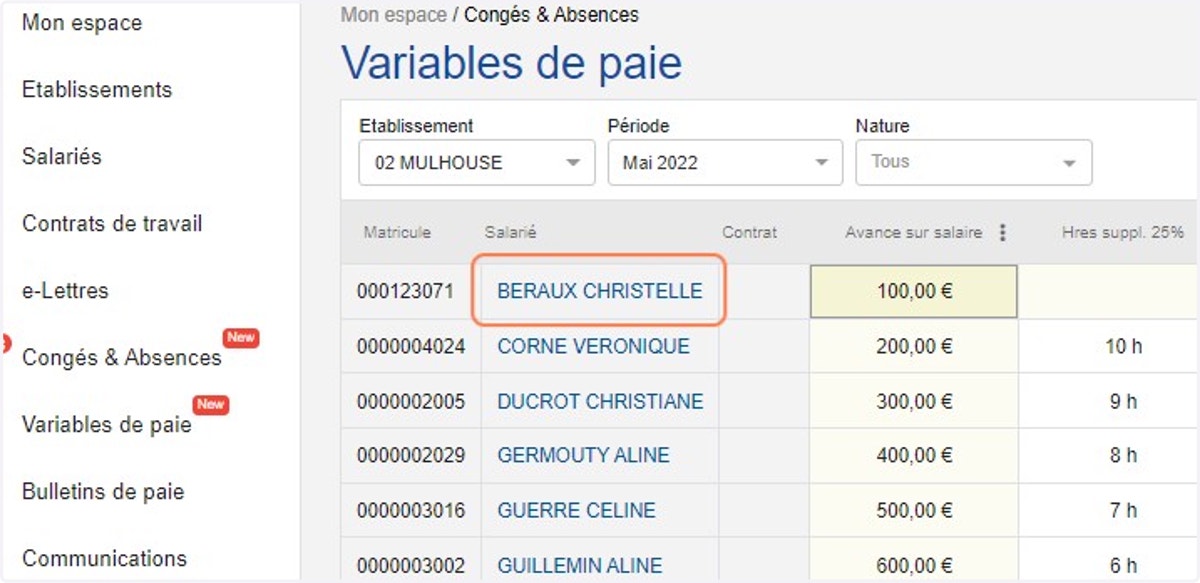 Identifier vos salariés