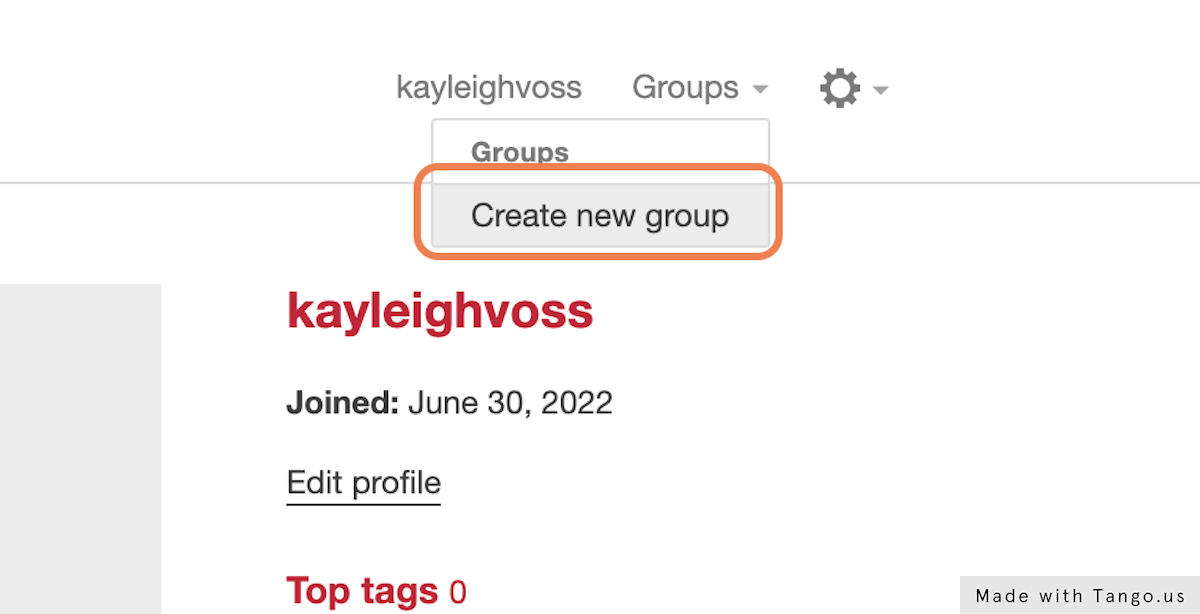 Select "Create new group"