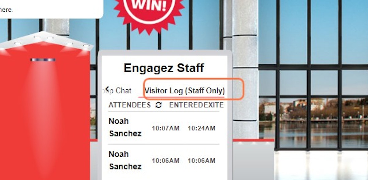 Click on Visitor Log (Staff Only)