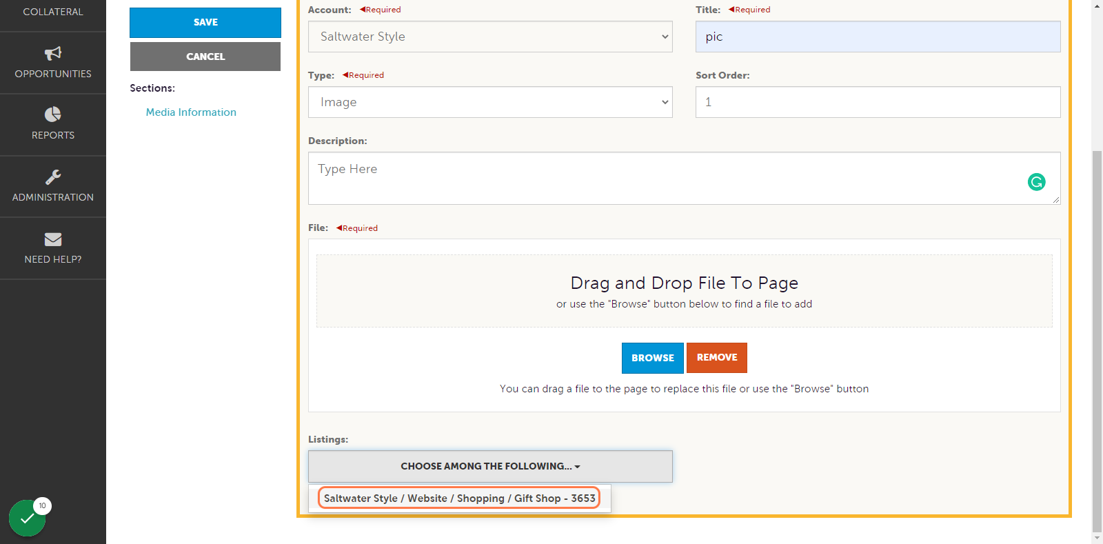 Choose the business listing you want to assign the photo.