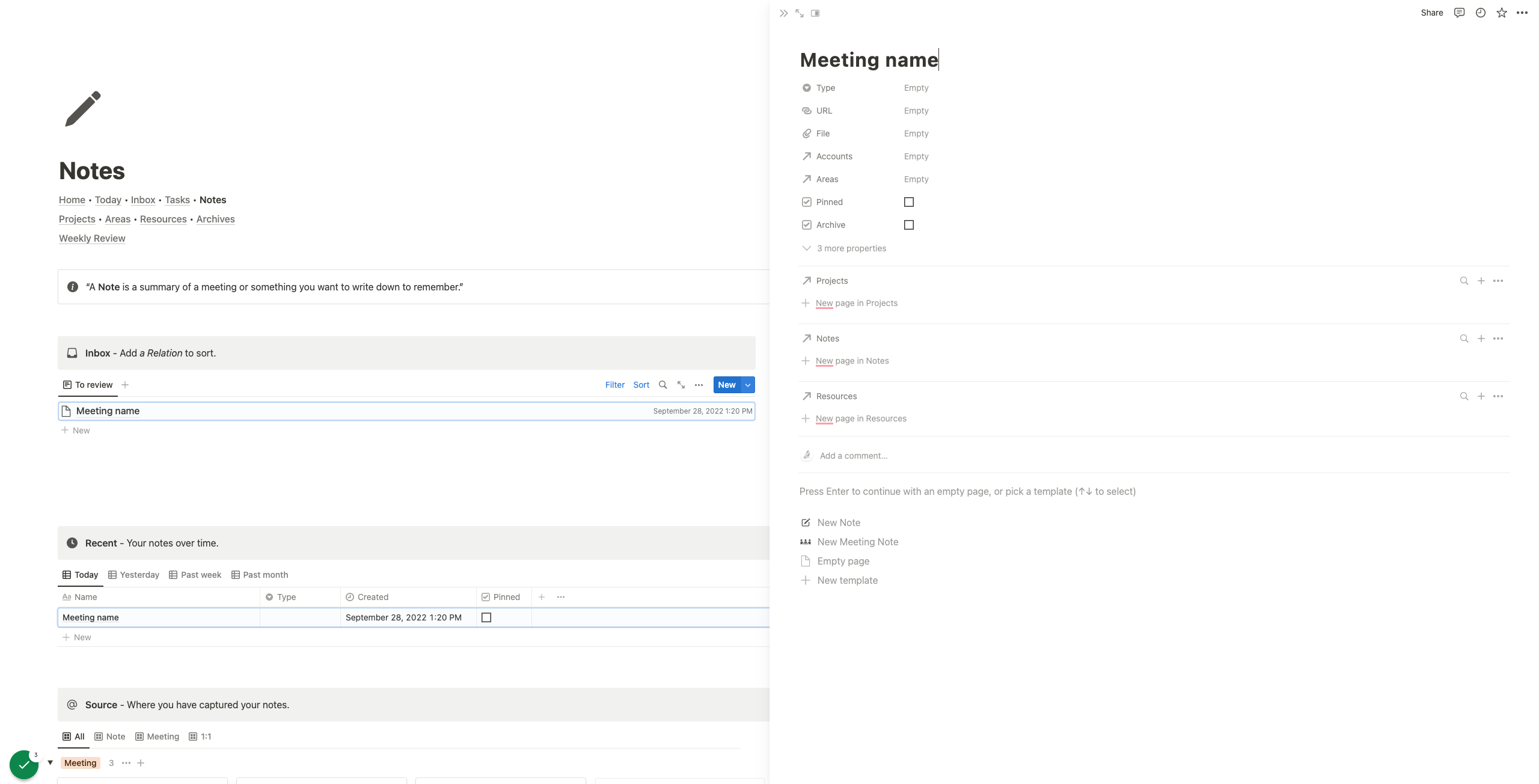Type in the name of your meeting