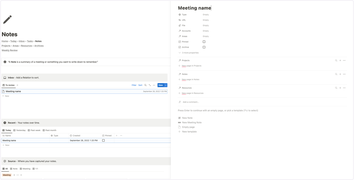 Type in the name of your meeting
