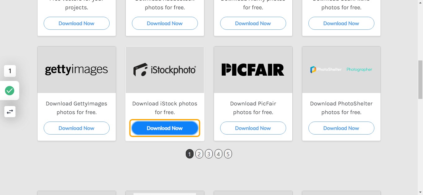 scroll down and choose where you want to get the images from. and click the button.