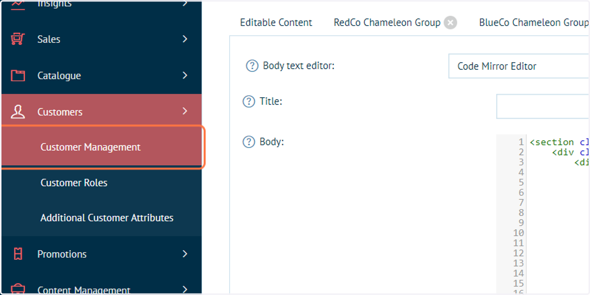 Click on Customer Management