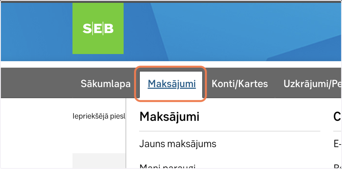 Izvēlies Maksājumi