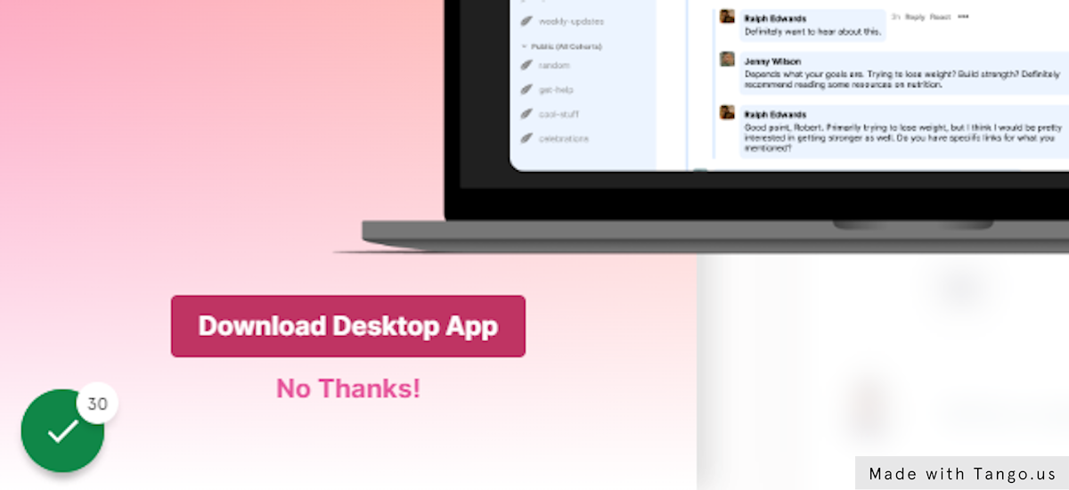 Click on Download Desktop App (Optional)