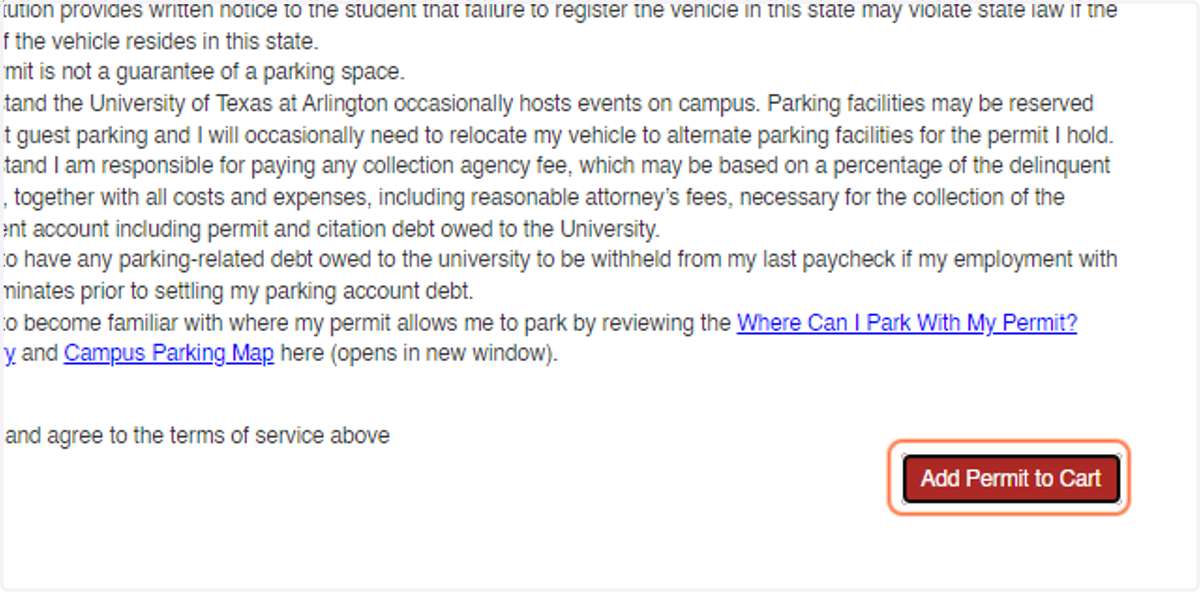 Click on Add Permit to Cart
