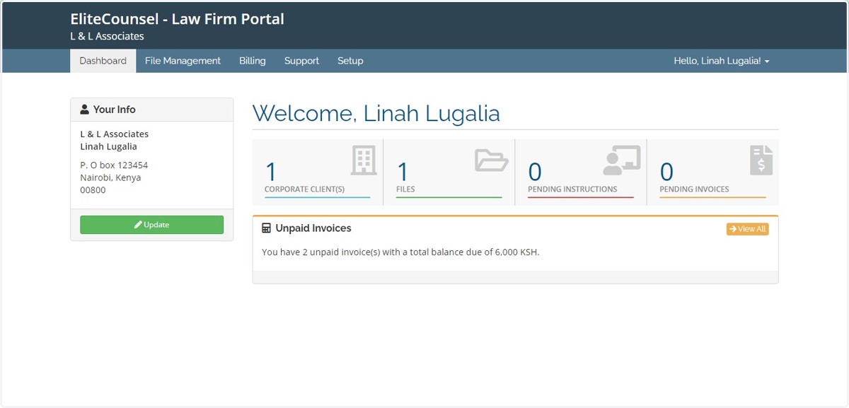 Log in to the system