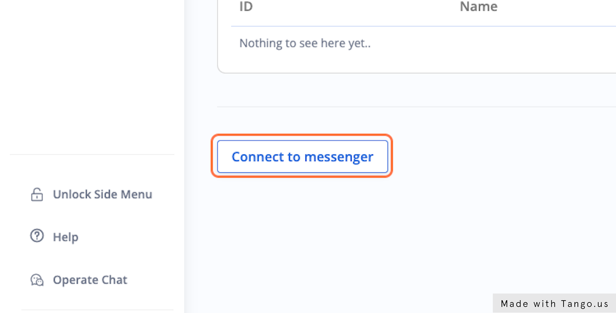 Click on Connect to messenger