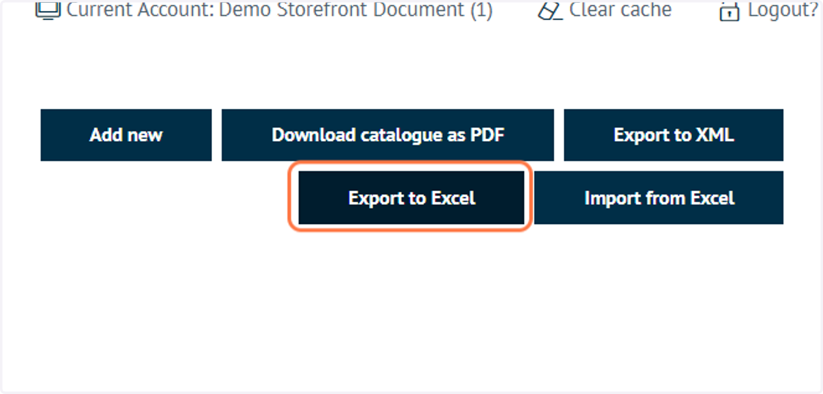 Click on Export to Excel