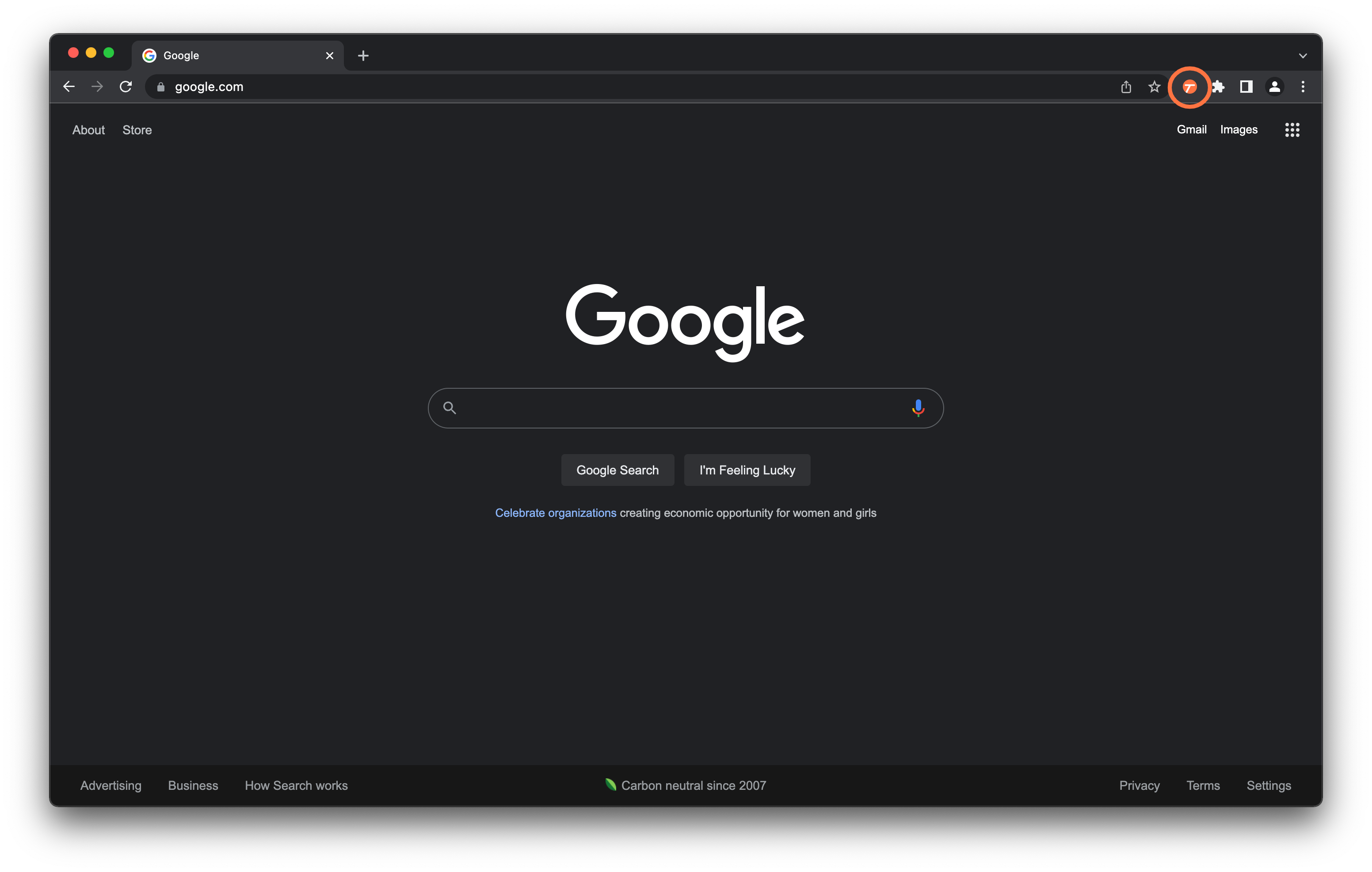 Click on the Tango icon in the top right