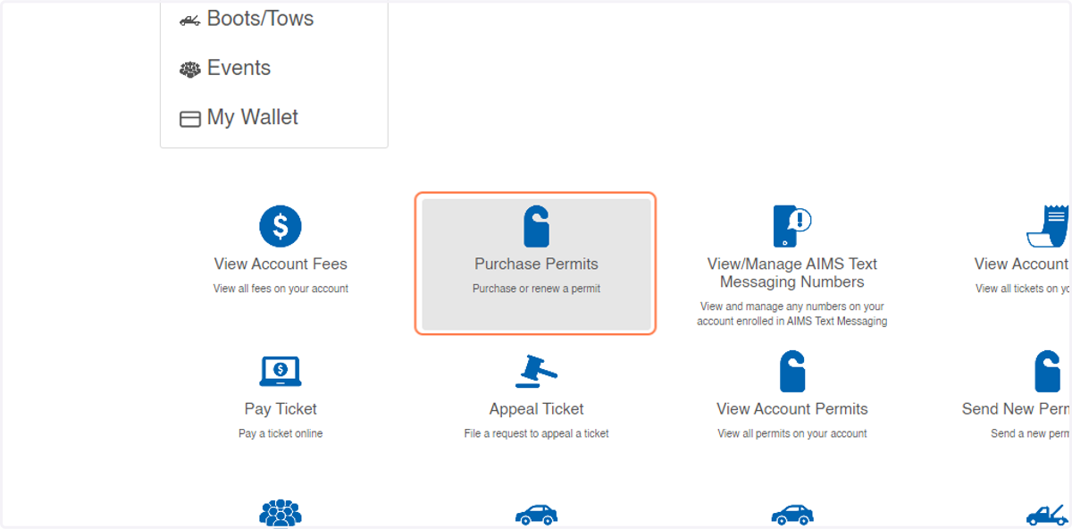 Click on Purchase Permits…