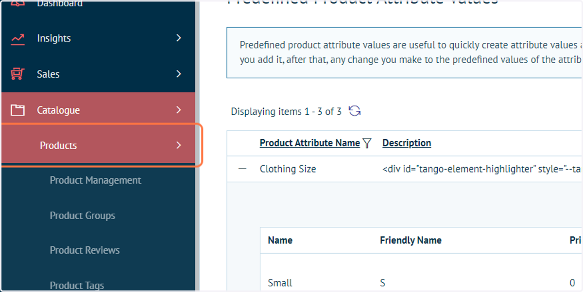 Click on Products