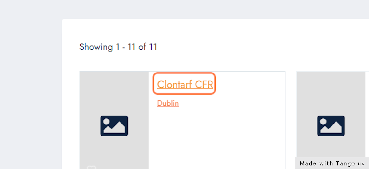 Click on Clontarf CFR ( for example )