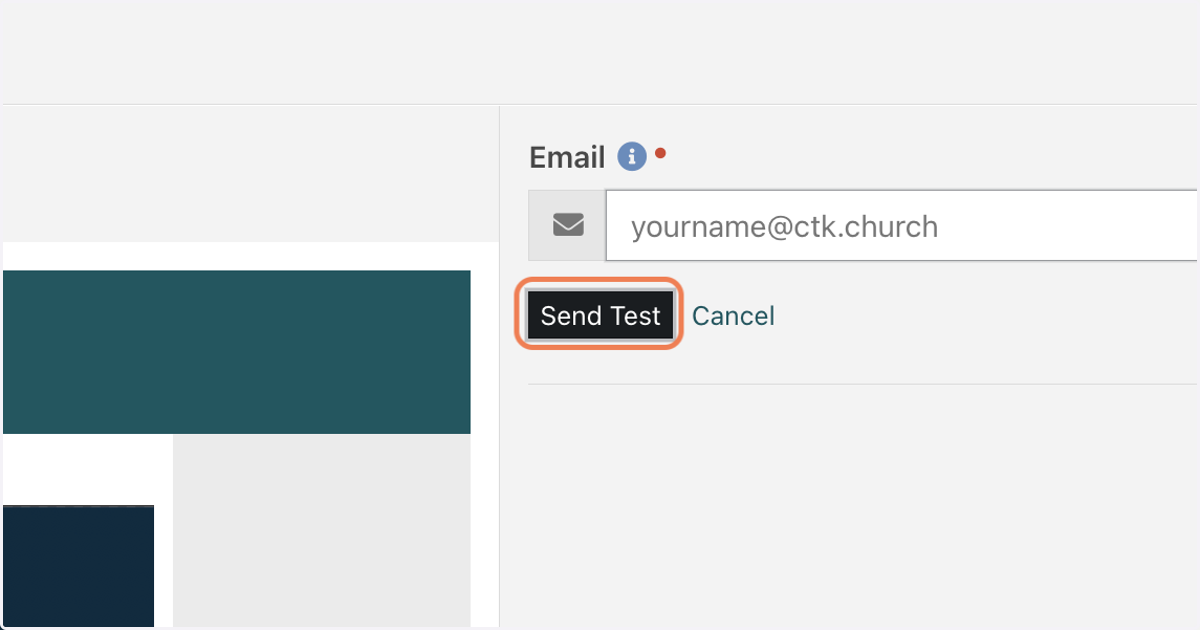 Click on "Send Test".